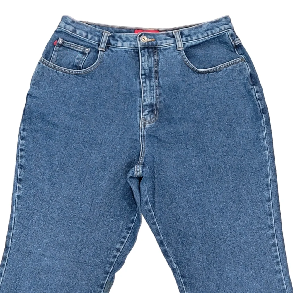 Zana Di Flare Blue Denim Jeans 100% Cotton Curvy Fit Size Women's 16